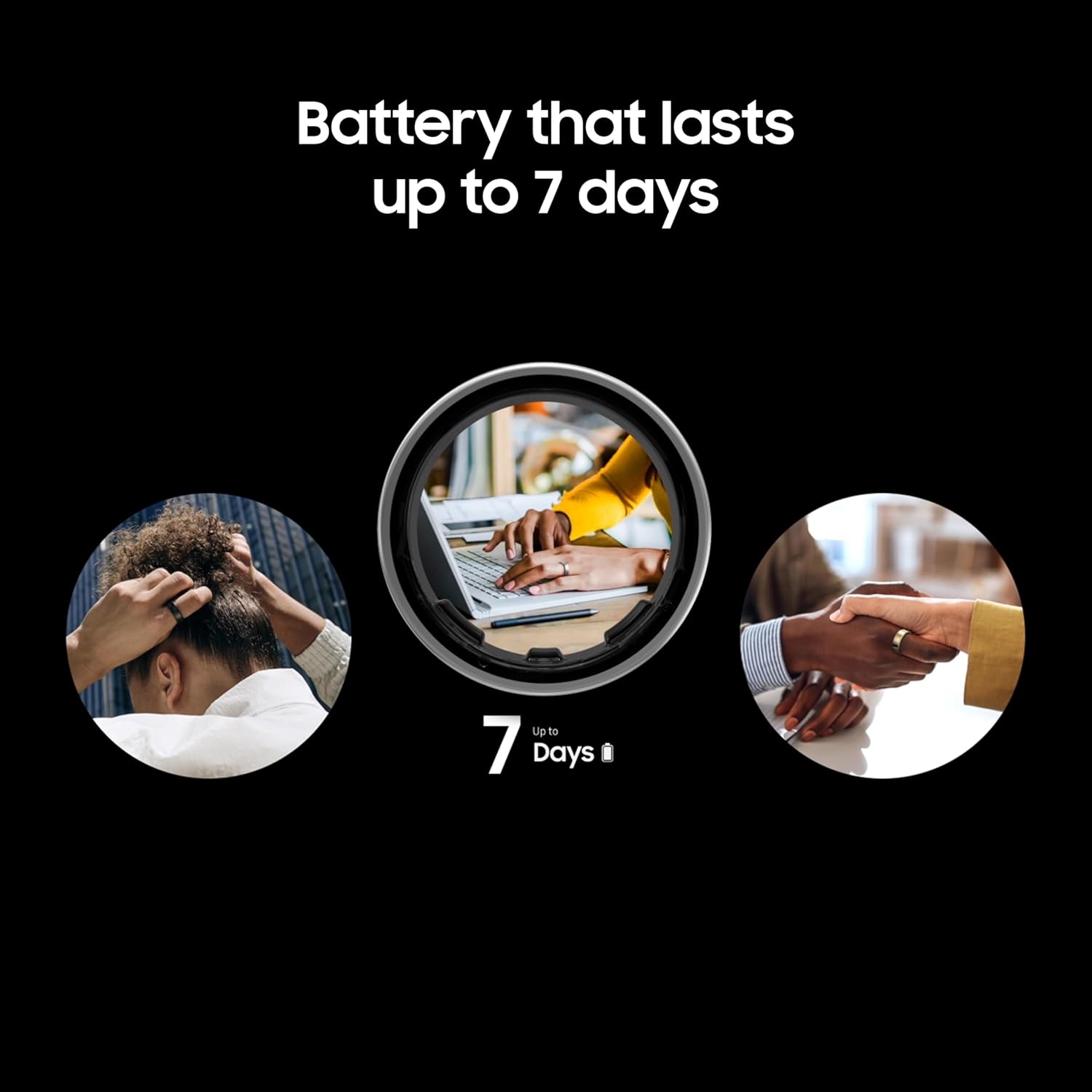 Samsung Galaxy Ring, with Smart AI, Size First W/Sizing Kit, No App Subscription, Fitness Monitor, Sleep Tracker, Up to 7-Day Battery, Size 12, Titanium Black Mahajan Electronics Online