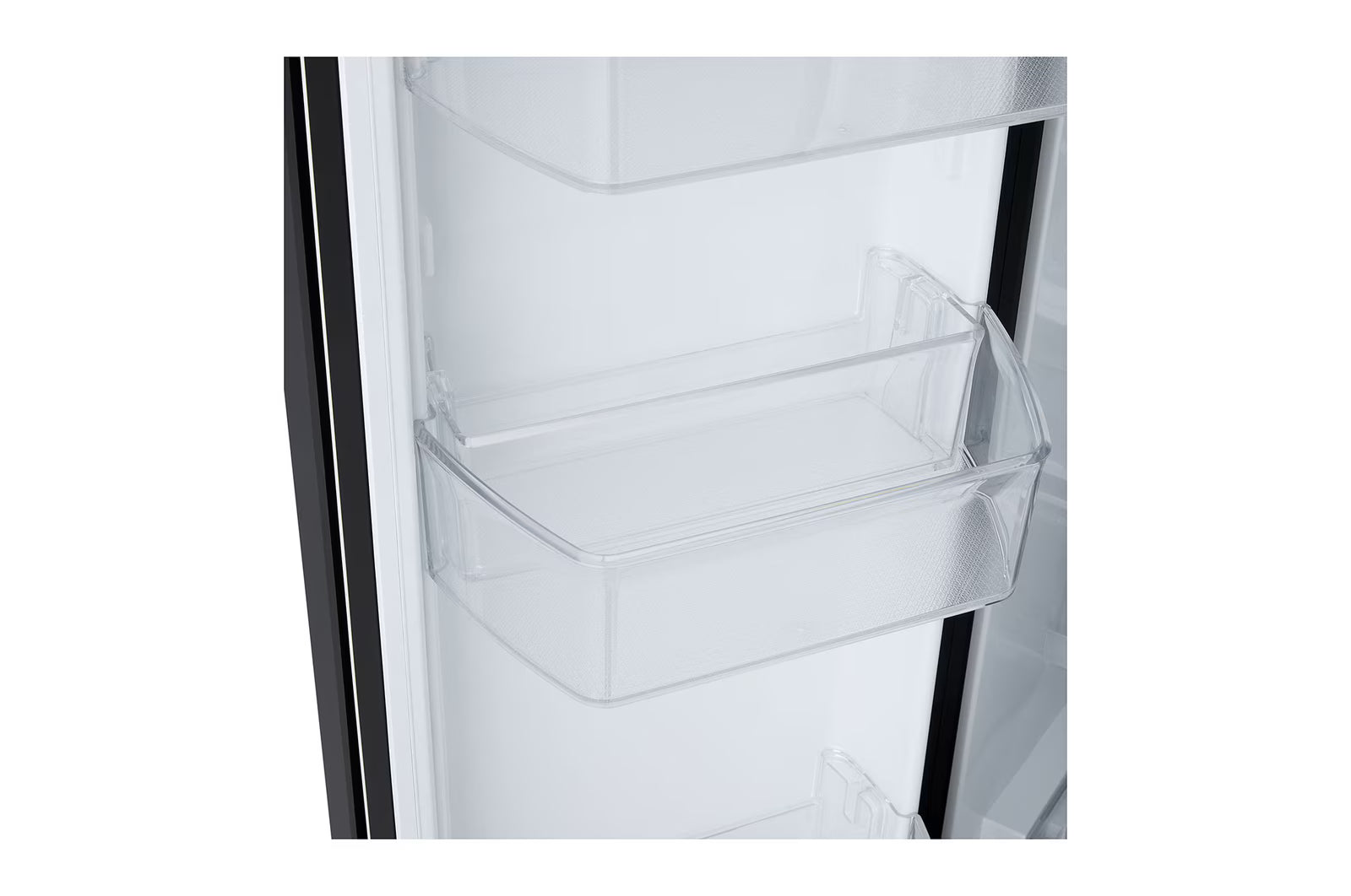 LG GV-B25FFGMB 610L French Door Refrigerator, Fresh Converter+, Wi-Fi Convertible, DoorCooling+ Black Glass Finish, 3 Star LG