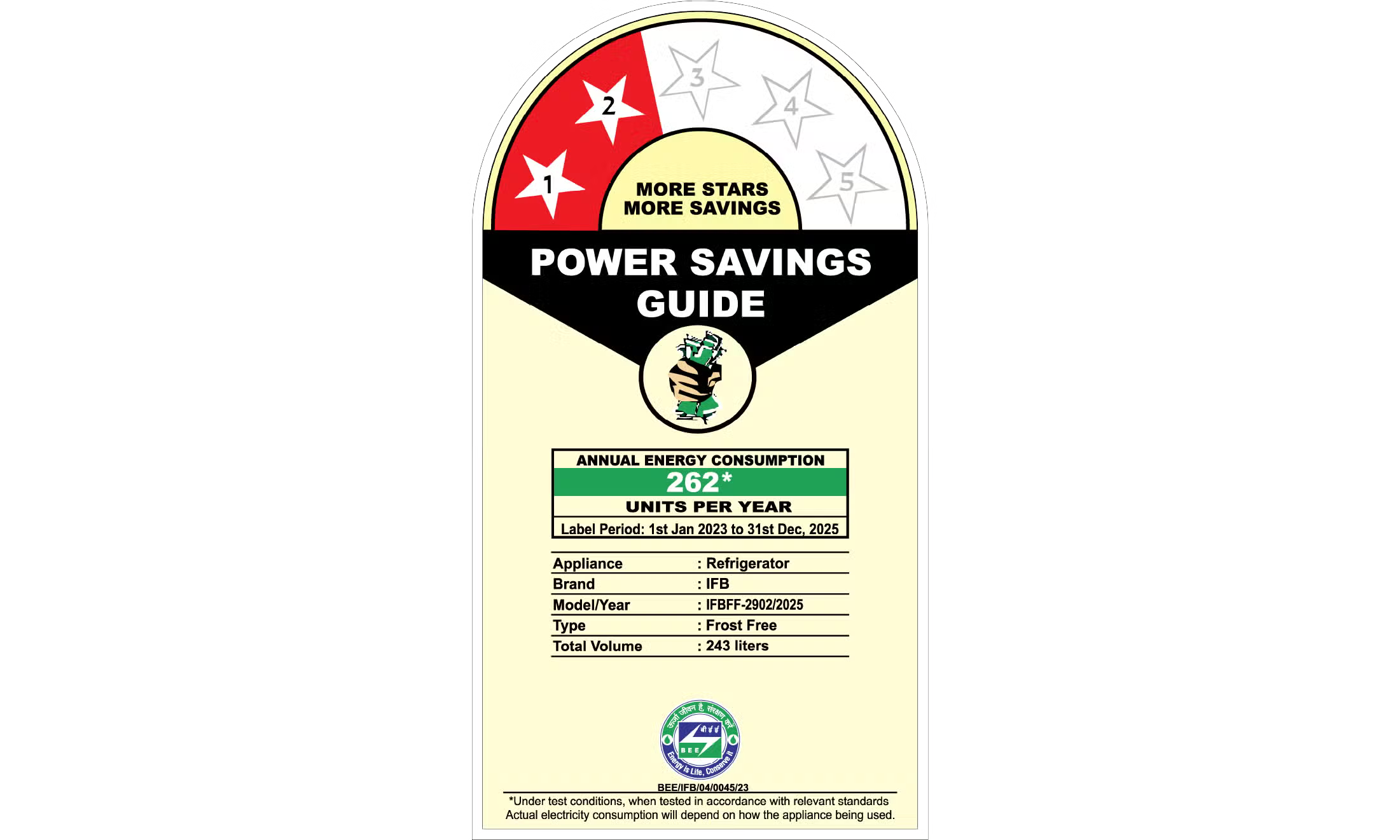 IFB IFBFF-2902IKGT 243 L 2 Star Frost Free Refrigerator with Glass Finish Mahajan Electronics Online