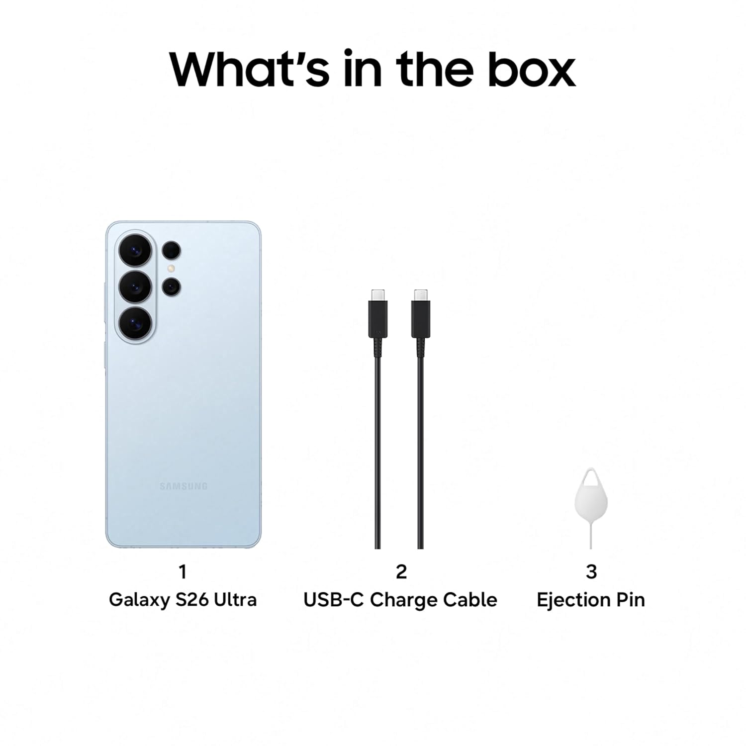 Samsung Galaxy S26 Ultra 5G (Sky Blue, 12GB RAM, 256GB Storage) with Built-in Privacy Display, AI Phone, Photo Assist, Creative Studio, 200MP Camera, 5000mAh Battery and Snapdragon 8 Elite Gen 5 Mahajan Electronics Online