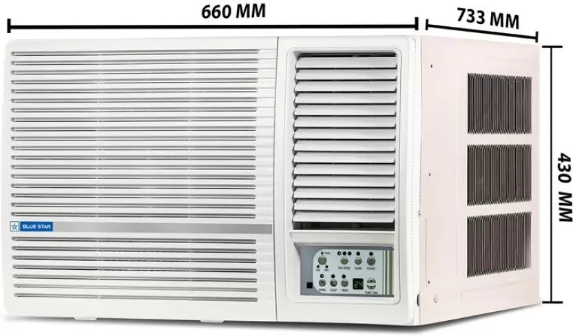 Blue Star WIB518LN 2023 Model 1.5 Ton 5 Star Window Inverter AC - White ( Copper Condenser) - Mahajan Electronics Online