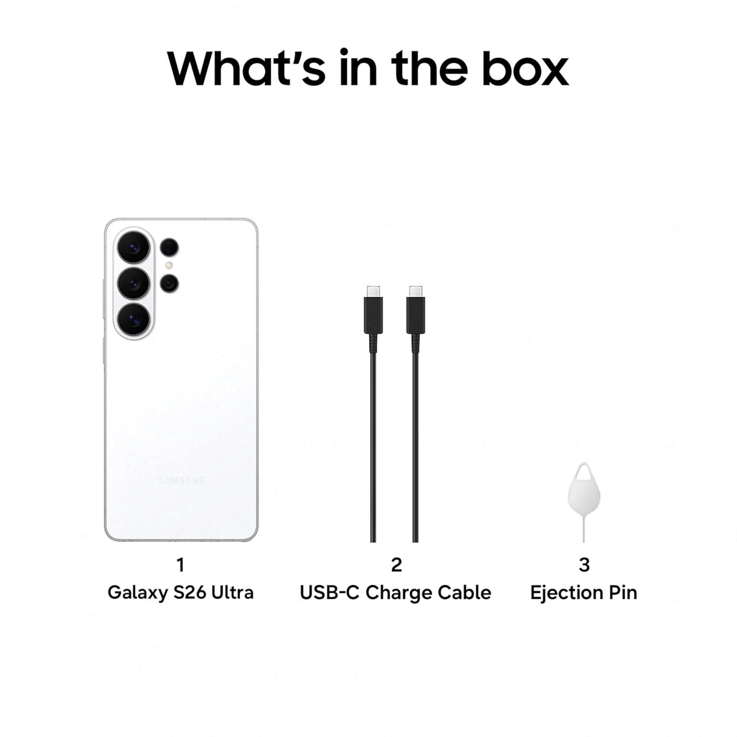 Samsung Galaxy S26 Ultra 5G (White, 12GB RAM, 256GB Storage) with Built-in Privacy Display, AI Phone, Photo Assist, Creative Studio, 200MP Camera, 5000mAh Battery and Snapdragon 8 Elite Gen 5 Mahajan Electronics Online