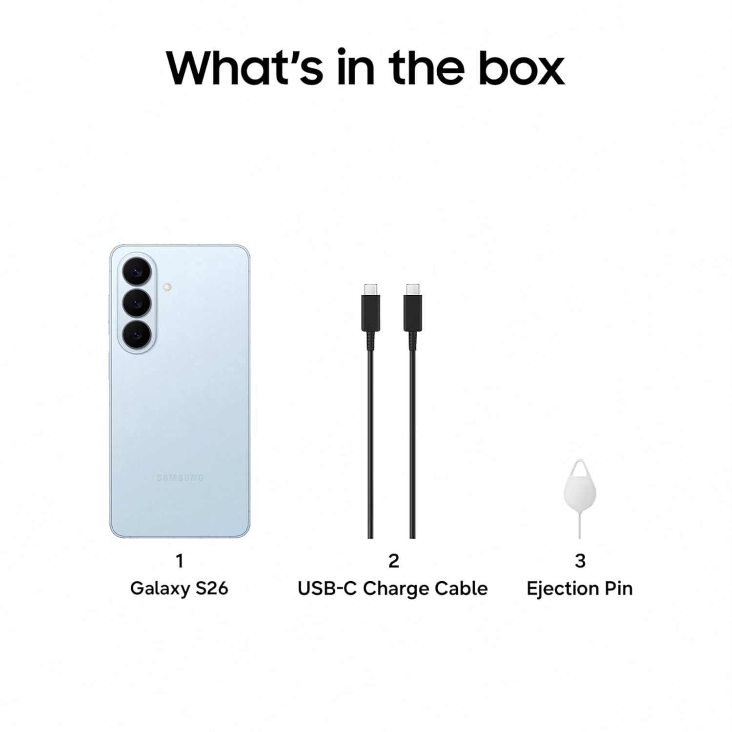 Samsung Galaxy S26 5G (Sky Blue, 12GB RAM, 512GB Storage), AI Phone, Photo Assist, Creative Studio, 50MP Camera, and 4300mAh Battery Mahajan Electronics Online