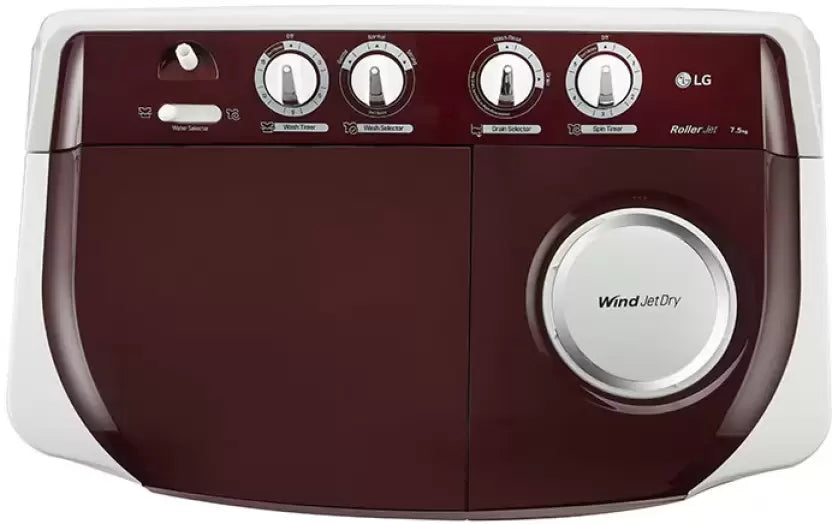 LG P7510RRAZ 7.5 kg Semi Automatic Top Load Washing Machine Maroon Mahajaan Electronics Online