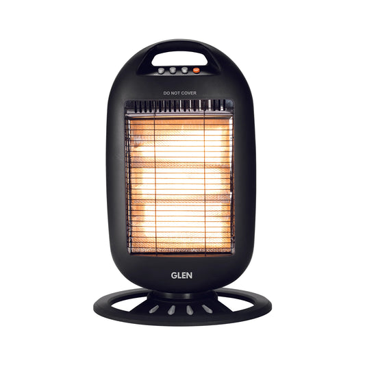 Glen HA7017 HL BL Electric Halogen Room Heater with 3 Heat Settings Grey/Black Mahajan Electronics Online