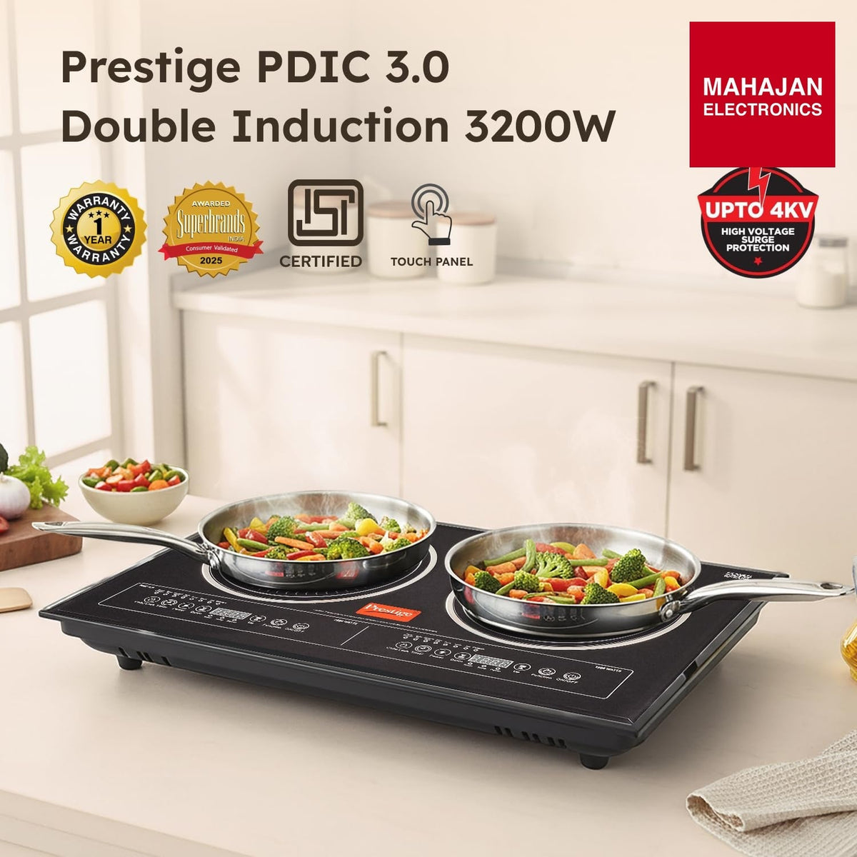 Prestige PDIC 3.0 Double Induction Cooktop – Mahajan Electronics Online.
