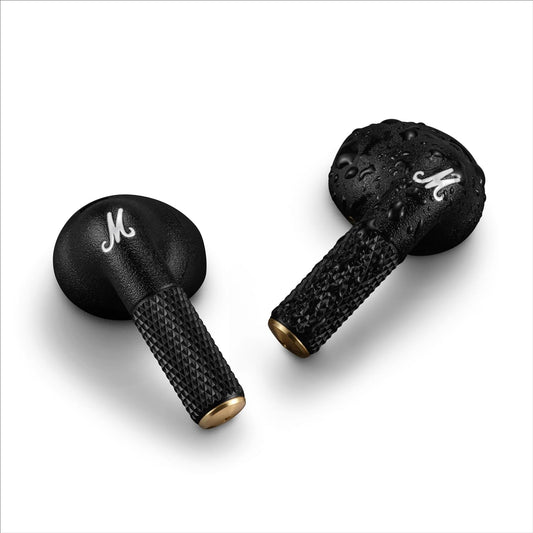 Marshall Minor IV Wireless Earbuds with 30+ Hours of Playtime, Water-Resistant, Wireless Charging- Black Mahajan Electronics Online