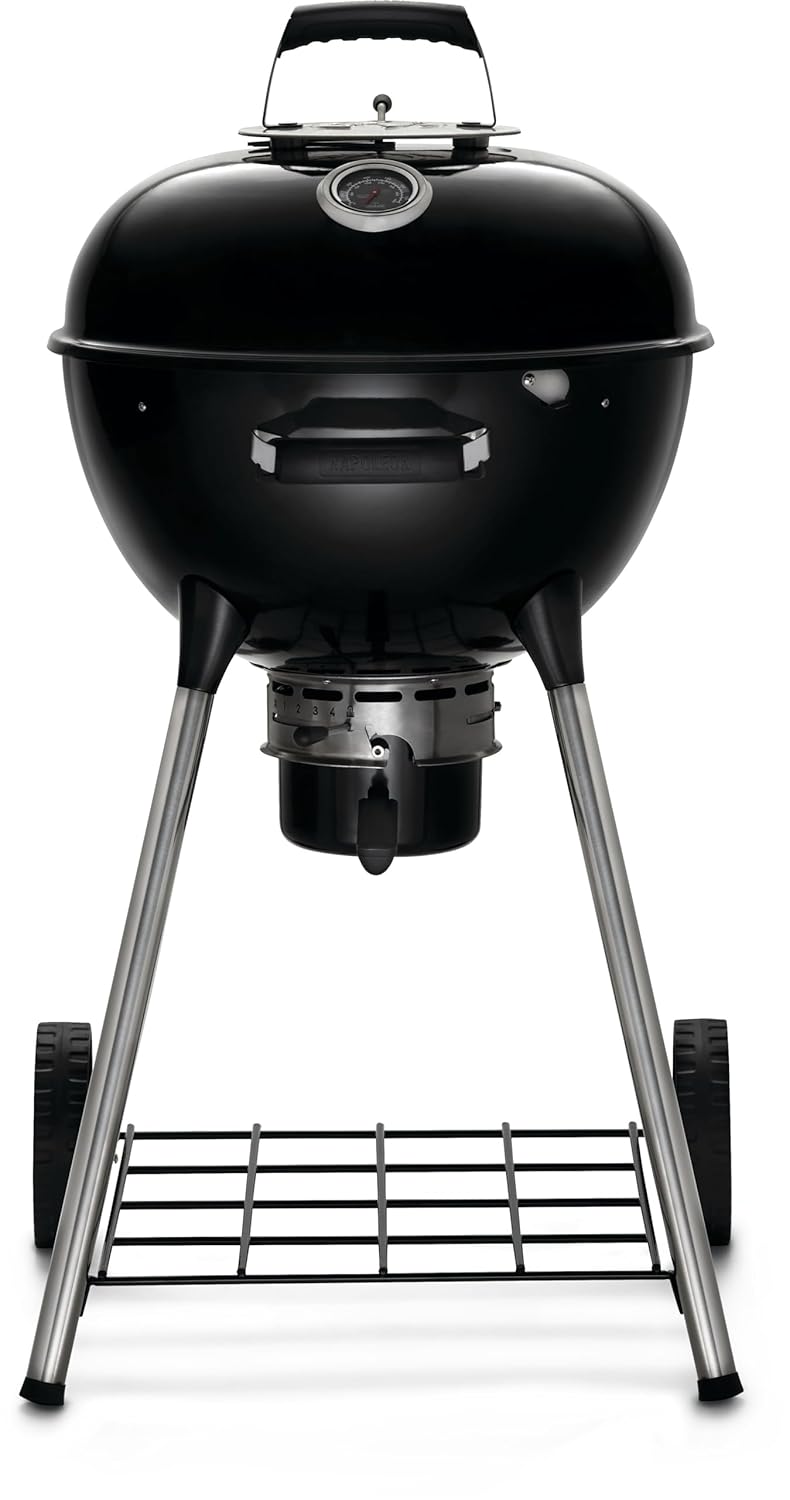 Napoleon 18-Inch Charcoal Kettle Grill - NK18K-LEG-3 - Black, 240in² Cooking Area, Sturdy 4-Leg Design, 7-Inch Wheels  Mahajan Electronics Online