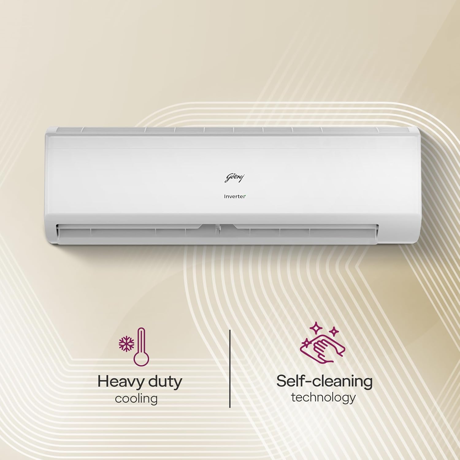 Godrej HIC 24J3TS WA 2 Ton 3 Star AC | New star rated | Inverter Split AC | 5-Year Comprehensive Warranty | AI Powered | 5-in-1 Convertible | I-Sense Technology | Self-clean (AC 2T EC HIC 24J3TS WA, White) Godrej online mahajan electronics 