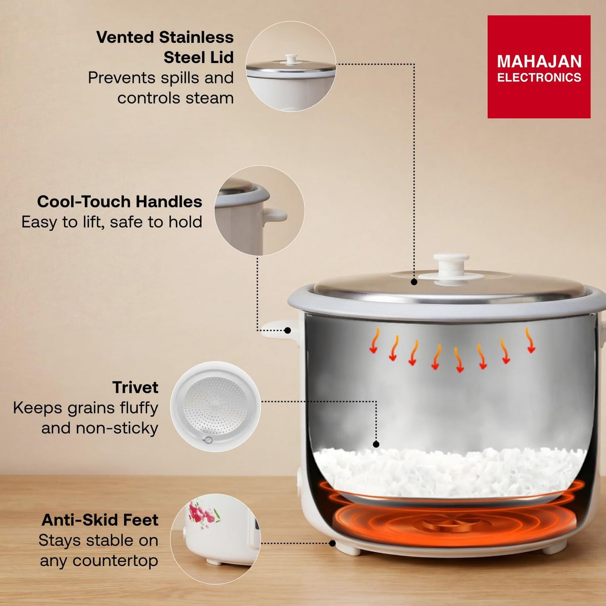 Prestige PRWO 2.8-2 Electric Rice Cooker – Mahajan Electronics Online.