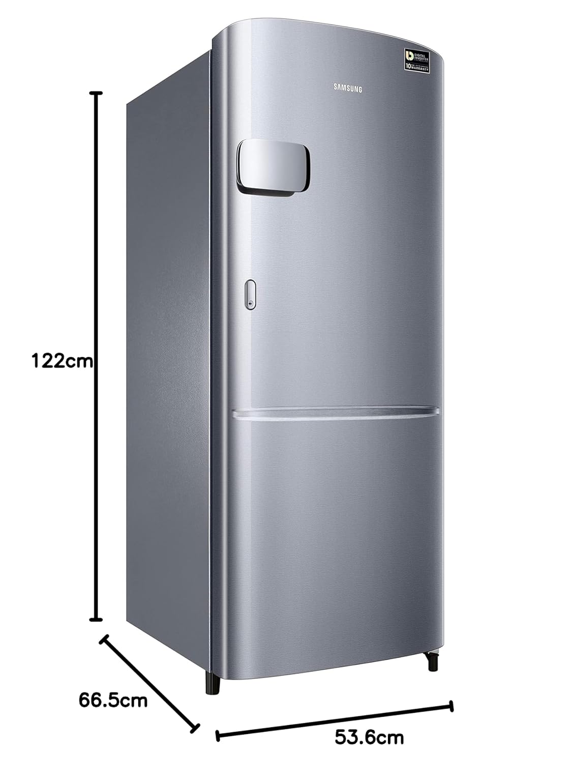 Samsung RR20C2Y23S8/NL 183 L, 3 Star, Digital Inverter, Direct-Cool Single Door Refrigerator ( Silver, Elegant Inox) Mahajan Electronics Online