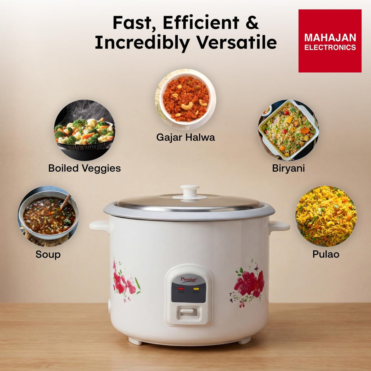 Prestige PRWO 2.8-2 Electric Rice Cooker – Mahajan Electronics Online.
