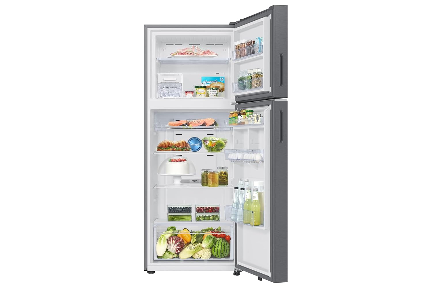 Samsung RT45HG6A22SLHL 419 L, 2 Star, Convertible 5-in-1, Digital Inverter, Frost Free Double Door, Bespoke AI WiFi Refrigerator (Silver, Easy Clean, 2026 Model) mahajan electronics online