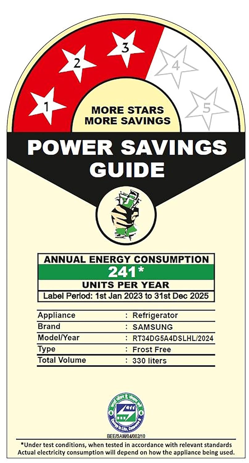 Samsung RT34DG5A4DSLHL 330 L, 3 Star, Convertible 5-in-1, Digital Inverter Mahajan Electronics Online