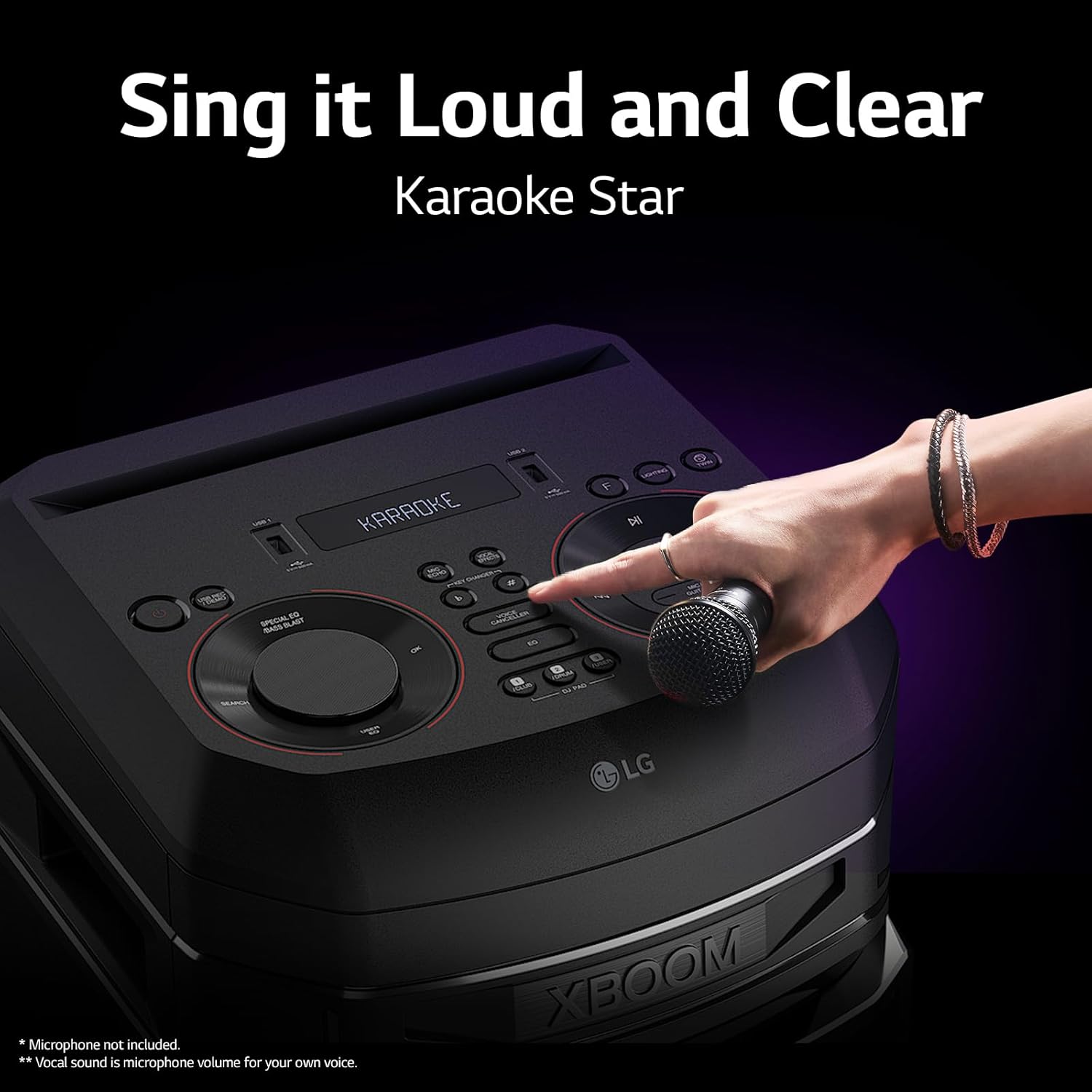 LG XBOOM RNC7 Party Speaker, Multi Color Lighting, Karaoke Feature, 1 Mic + 1 Guitar Input, Wireless Party Link, USB, Bluetooth Connection, XBOOM App Mahajan Electronics online