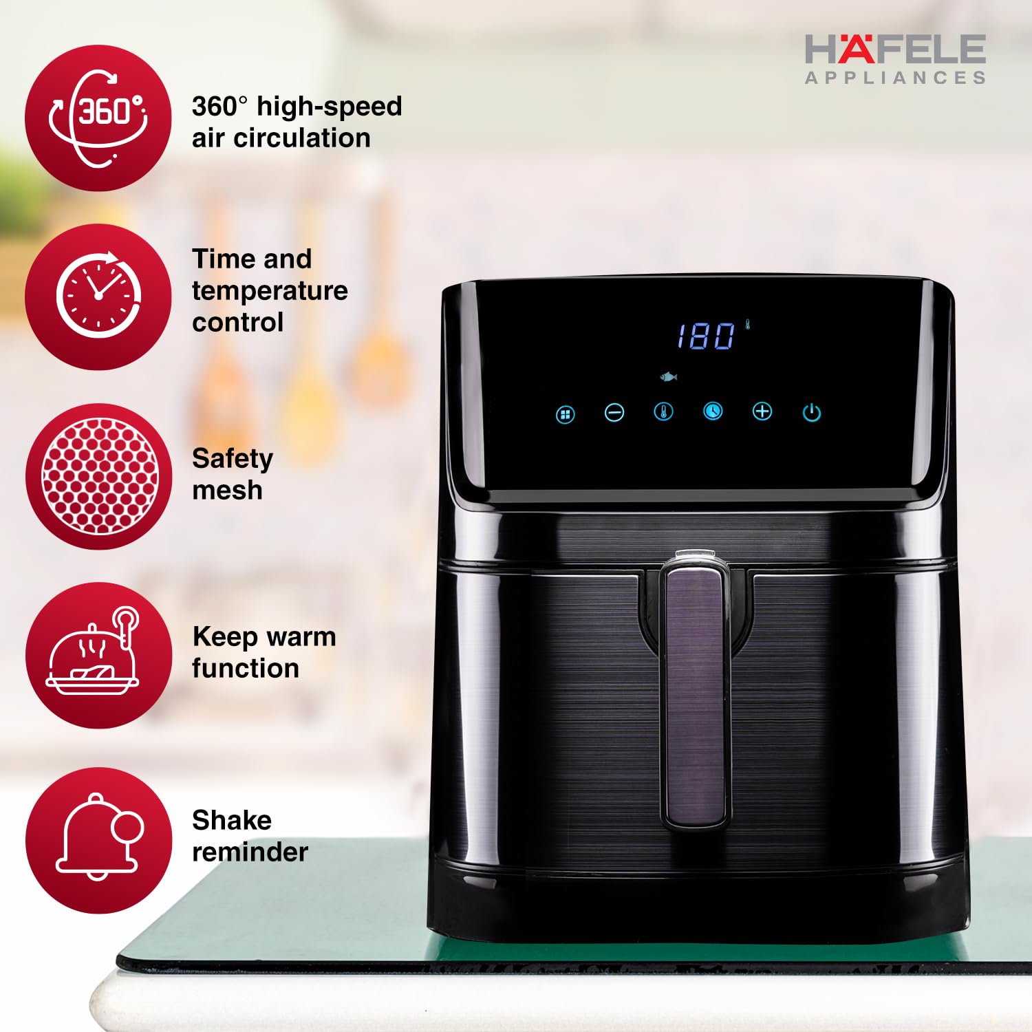 Hafele NOIL 6.3L Digital Air Fryer with 360° Rapid Air Circulation Technology Mahajan Electronics Online