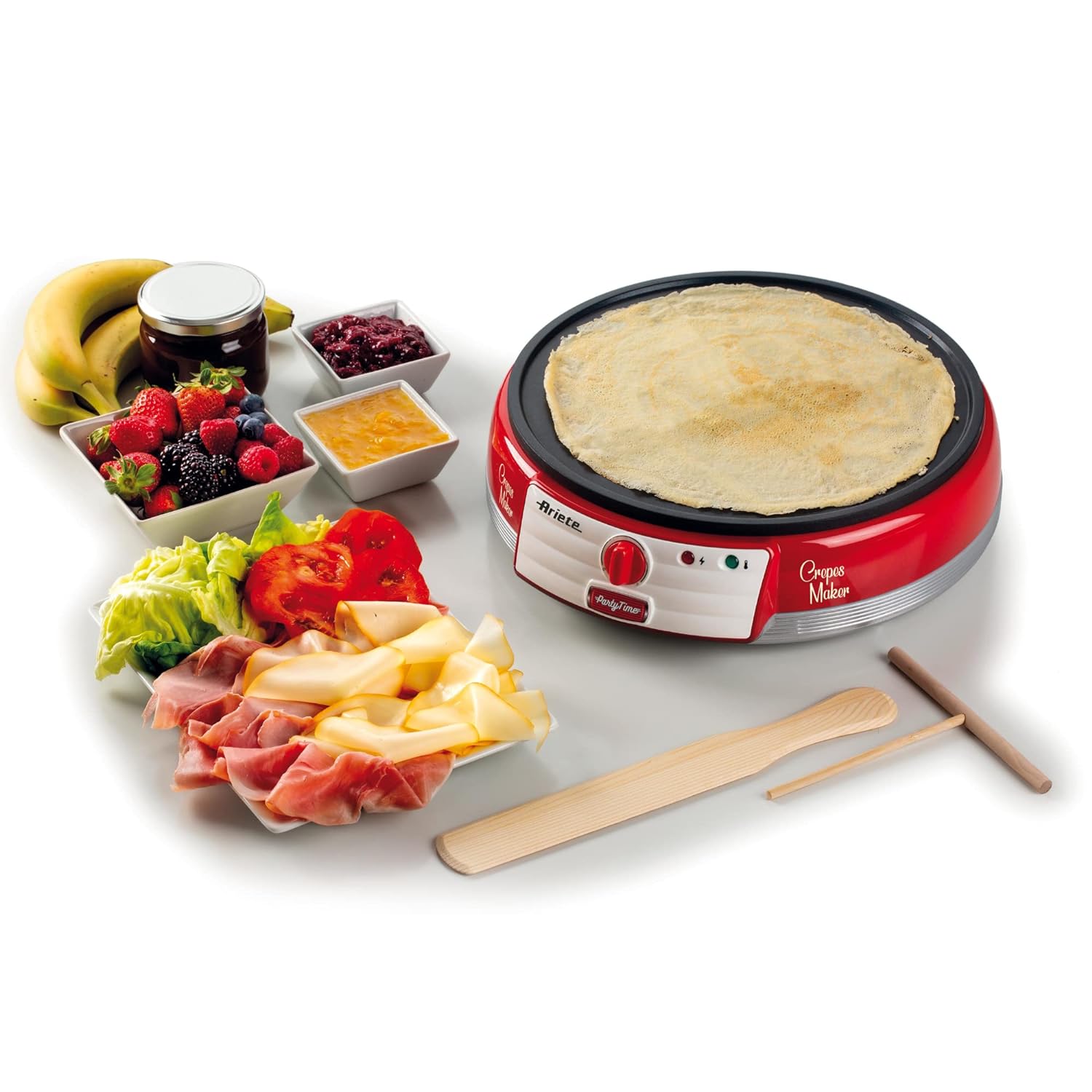 Ariete Electric Crepe Maker Dosa Maker | Portable Crepe Maker with Non-Stick Dipping Plate and Egg Whisk  Mahajan Electronics Online