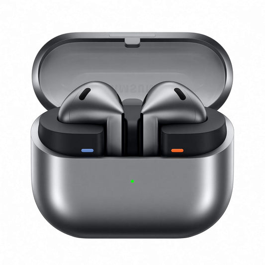 Samsung Galaxy Buds 3 (Silver) with Galaxy AI powered Real-time Interpreter | 24-bit Hi-Fi Audio | Up to 36H battery | IP57 Mahajan Electronics Online