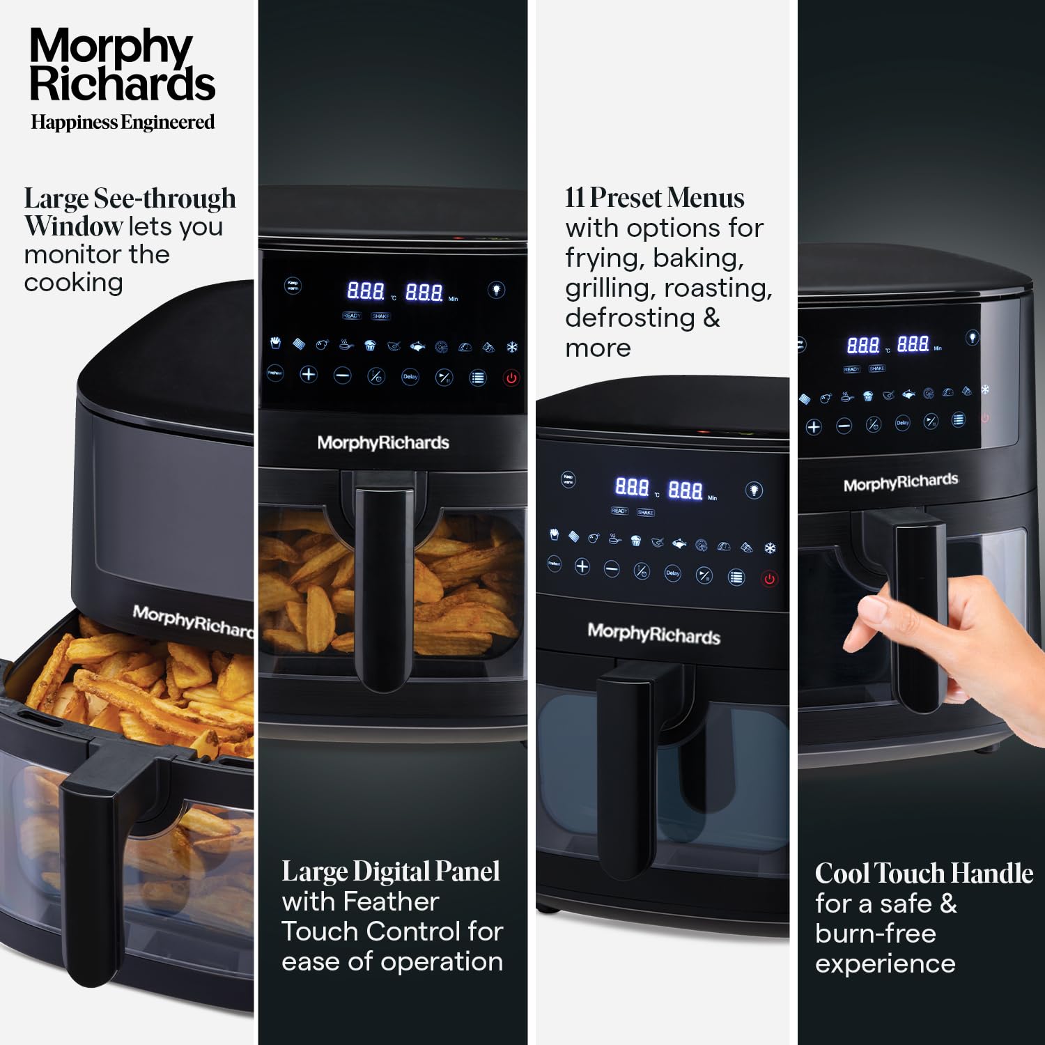 Morphy Richards Crystal Crysp transparent Air fryer for home  Mahajan Electronics Online