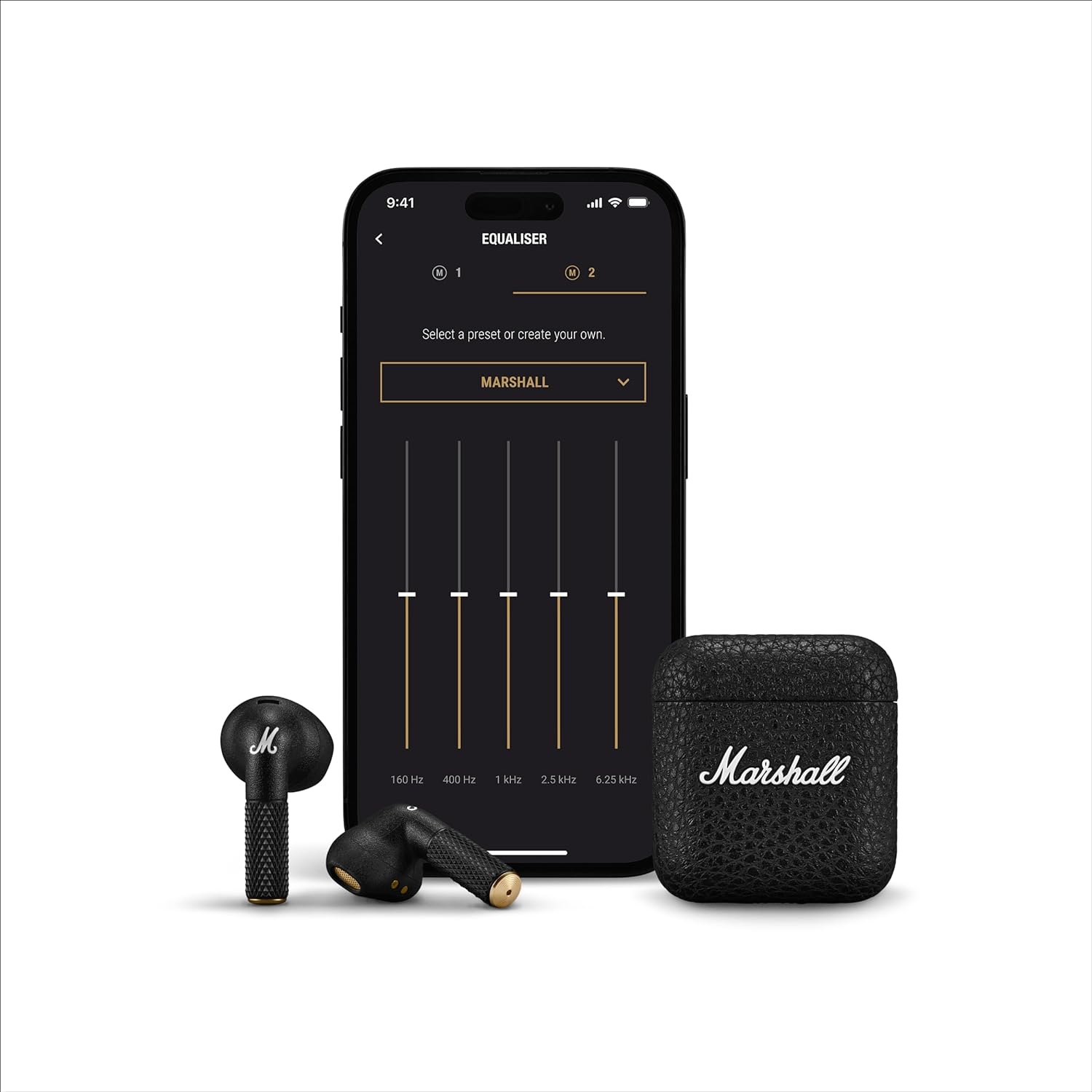 Marshall Minor IV Wireless Earbuds with 30+ Hours of Playtime, Water-Resistant, Wireless Charging- Black Mahajan Electronics Online