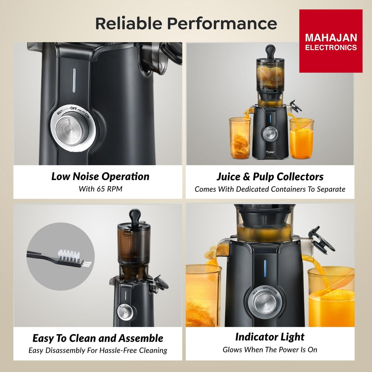 Prestige Natura 200 W Cold Press Slow Juicer – Mahajan Electronics Online.