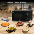 SHARP 20L Solo Microwave Oven (R220KNK Black, Ceramic Cavity, Digital Display, One-Touch Start) Mahajan Electronics Online