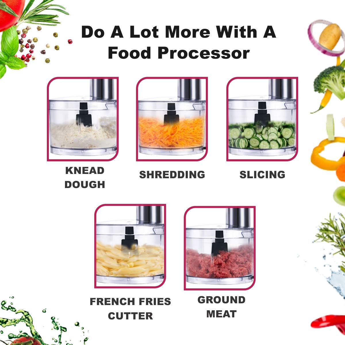 INALSA Easy Prep- 800 Watts Food Processor/ Atta Kneader/ Chopper | 1.4 L Main Bowl Capacity Mahajan Electronics Online