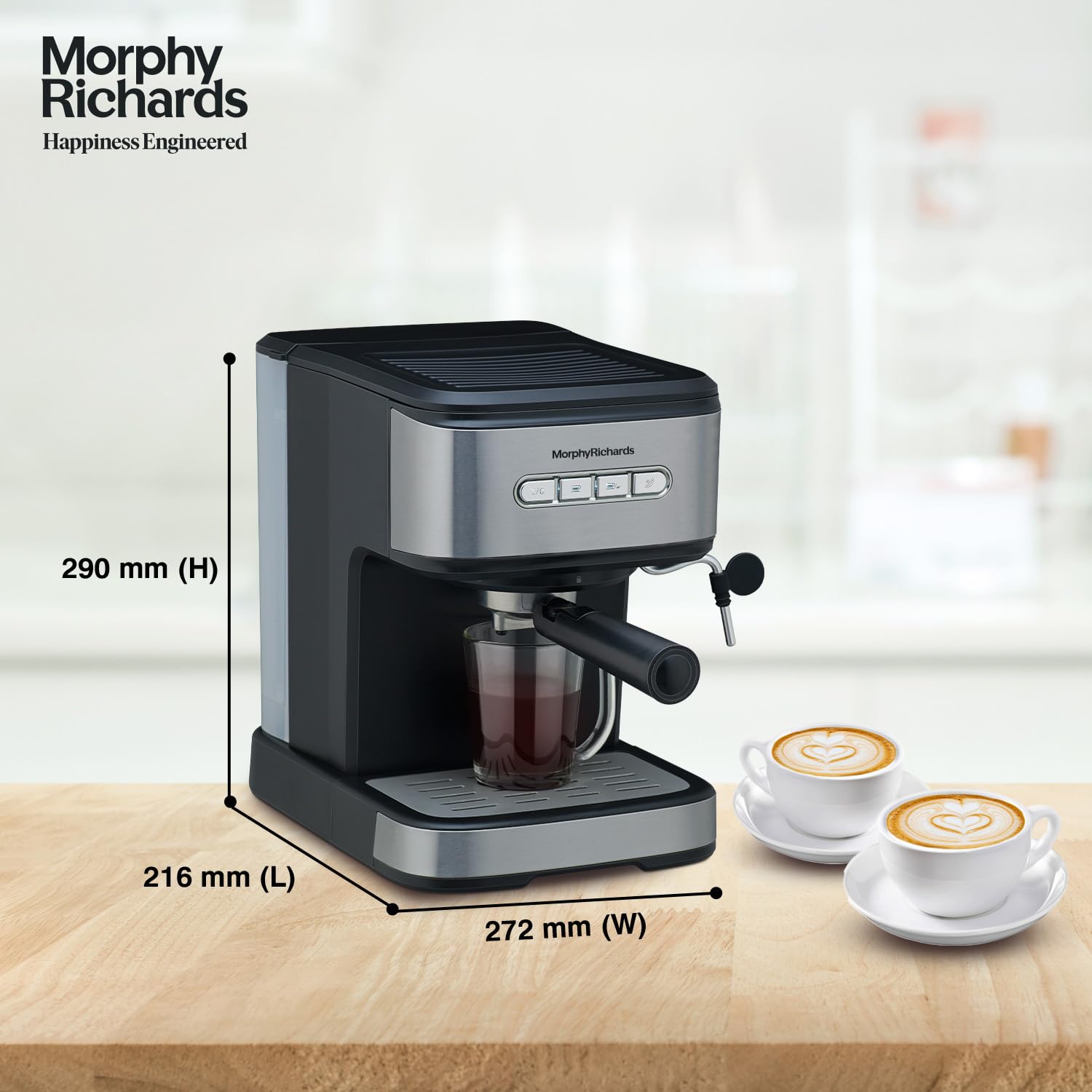 Morphy Richards Impresso Coffee Making Machine|Upto 20 Bar Pressure Rich Espresso Coffee Maker Mahajan Electronics Online