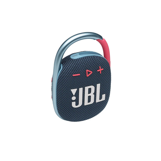 JBL Clip 4, Wireless Ultra Portable Bluetooth Speaker, JBL Pro Sound, Integrated Carabiner, Vibrant Colors with Rugged Fabric Design, Dust & Waterproof, Type C (Without Mic, Blue & Pink) Mahajan Electronics Online