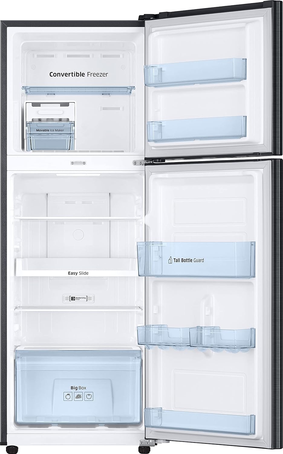 Samsung 236L 3 Star Convertible 3 In 1 Digital Inverter Frost-Free Double Door Refrigerator (RT28C3733BX/HL,Luxe Black) mahajan electronics online