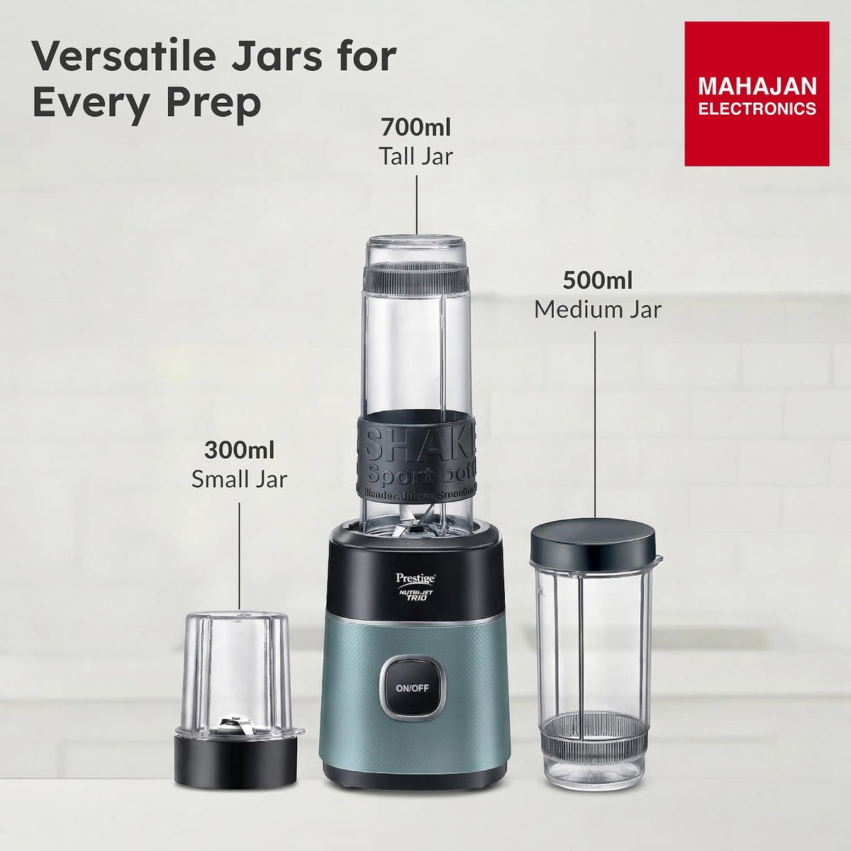 Prestige Nutri-Jet Trio 450 W Mixer Grinder – Mahajan Electronics Online.