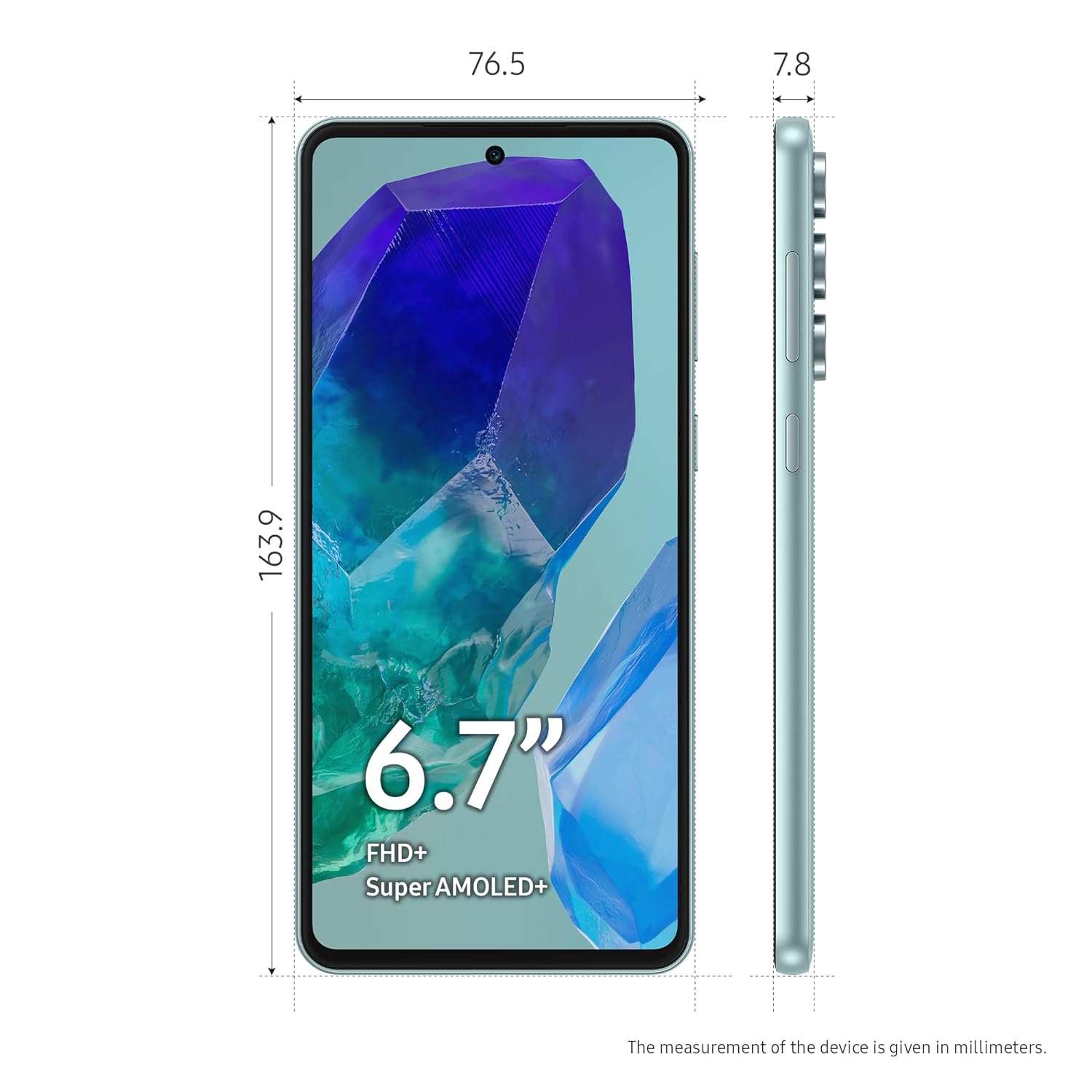Samsung Galaxy M55 5G (Light Green,8GB RAM,128GB Storage) | 50MP Triple Cam| 5000mAh Battery Mahajan Electronics Online