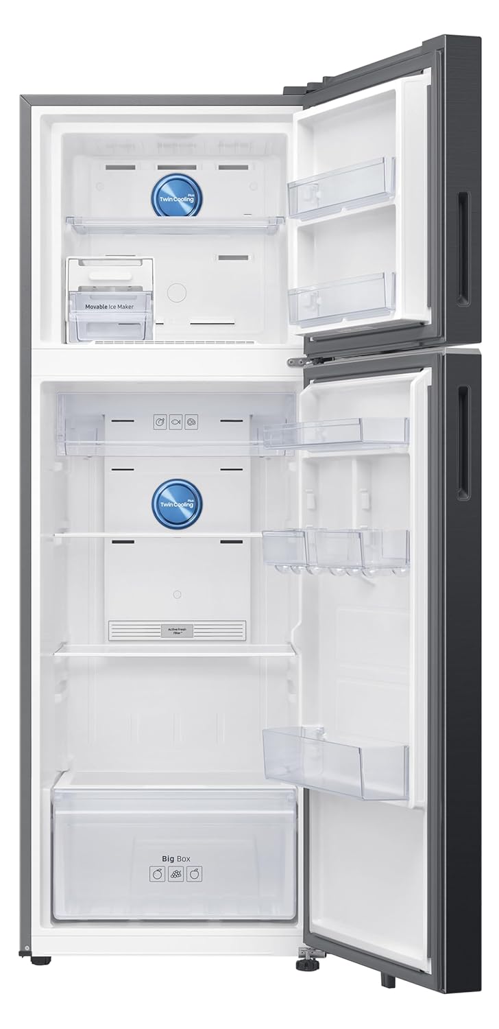 Samsung RT38DG5A4DB1HL 350 L, 3 Star, Convertible 5-in-1, Digital Inverter, Frost Free Double Door, WiFi Enabled Bespoke AI Refrigerator ( Black Matte, Black) Mahajan Electronics Online