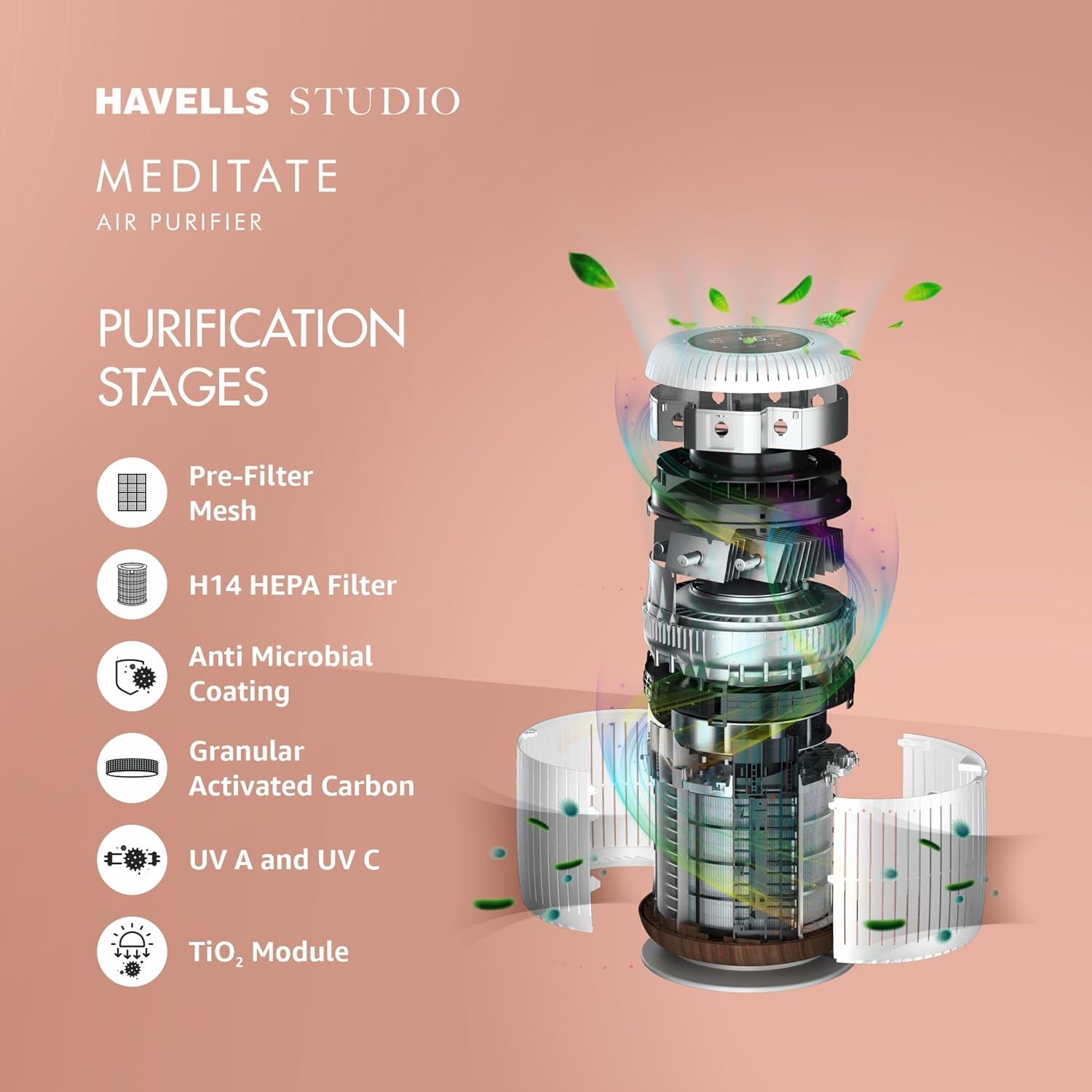 Havells Studio Meditate AP 250 Air purifier with SpaceTech Air Purification Technology Mahajan Electronics online