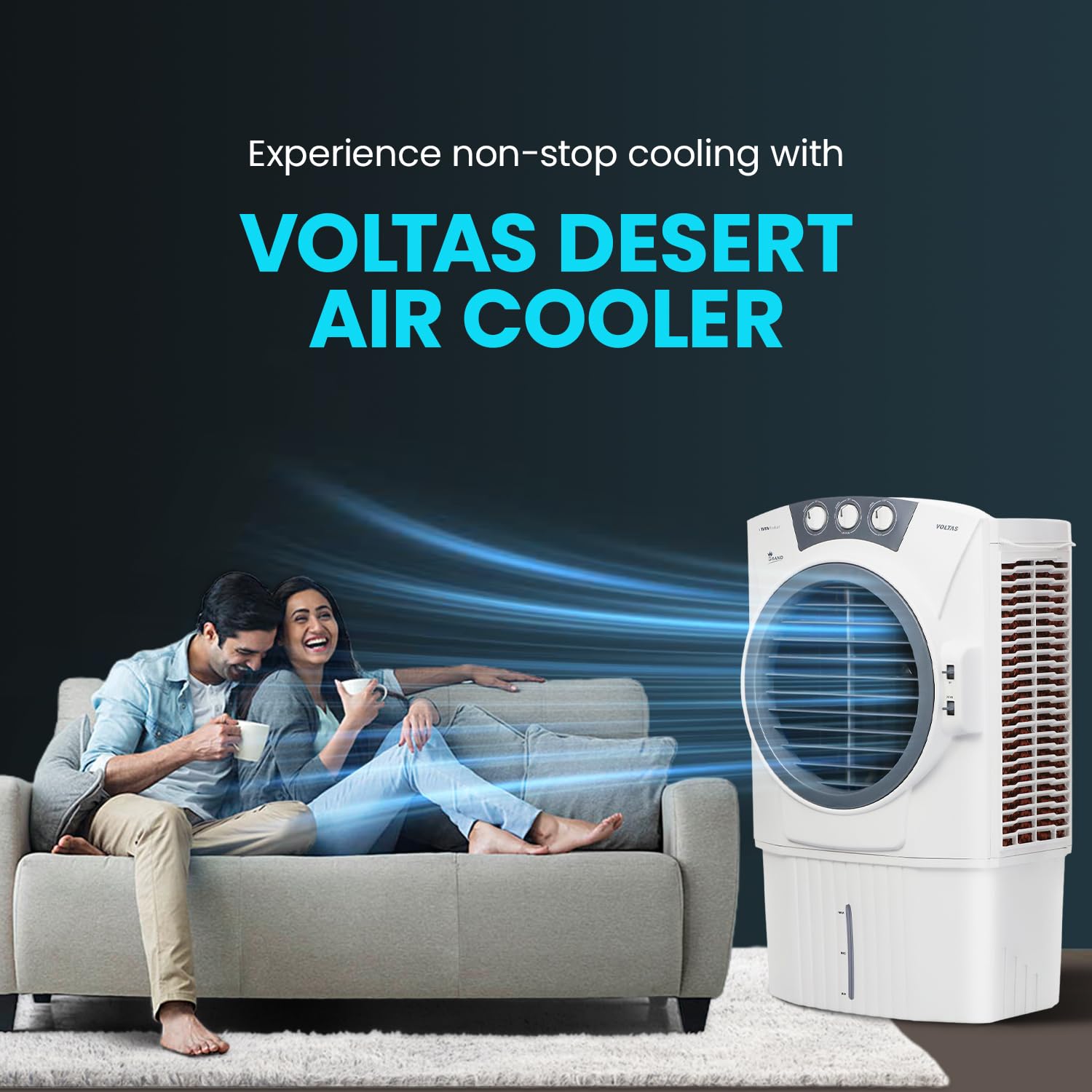 Voltas Grand 52 Desert Cooler - 52L, Off-White mahajan electronics onilne