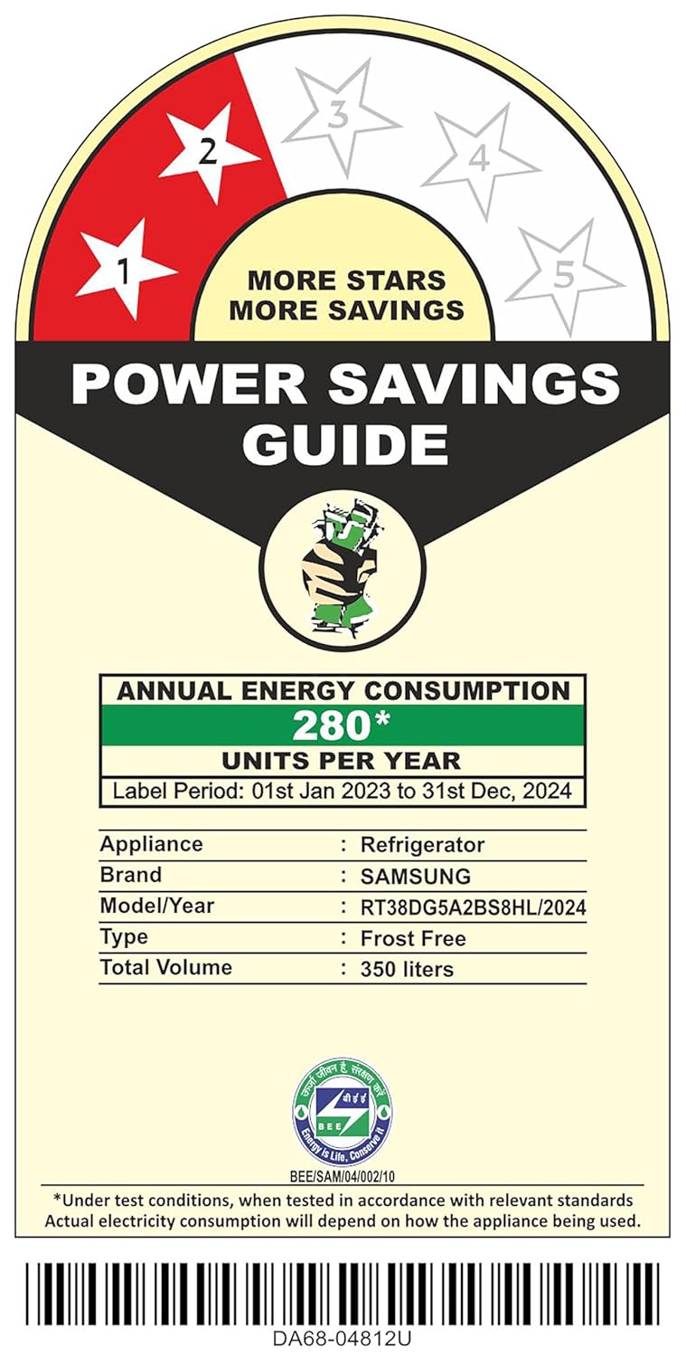 Samsung RT38DG5A2BS8HL 350 L, 2 Star, Convertible 5-in-1, Digital Inverter, Frost Free Double Door, WiFi Enabled Bespoke AI Refrigerator Mahajan Electronics online
