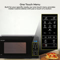 SHARP 20L Solo Microwave Oven (R220KNK Black, Ceramic Cavity, Digital Display, One-Touch Start) Mahajan Electronics Online