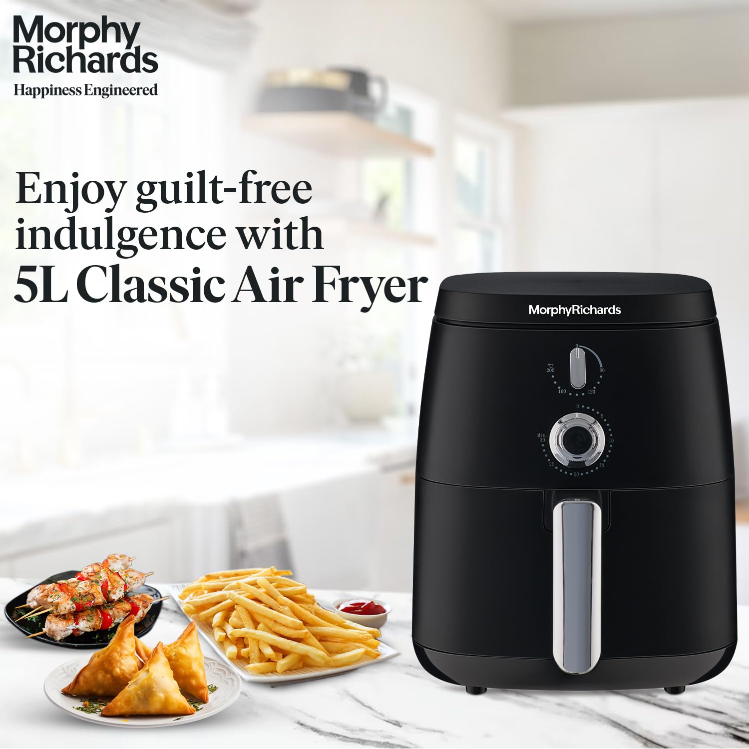 Morphy Richards 5 Litre Classic Air Fryer|Easy Knob Control| Adjustable Time & Temperature Control Mahajan Electronics Online