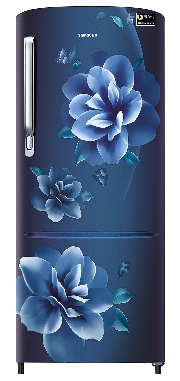 Samsung RR24C2723CU/NL 223L 3 Star Inverter Direct-Cool Single Door Refrigerator (,Camellia Blue) Mahajan Electronics Online