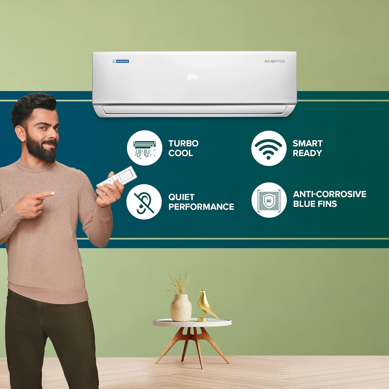 Blue Star IA318DNUHC 5 in 1 Convertible 1.5 Ton 3 Star Inverter Split Air Conditioner Mahajan Electronics Online