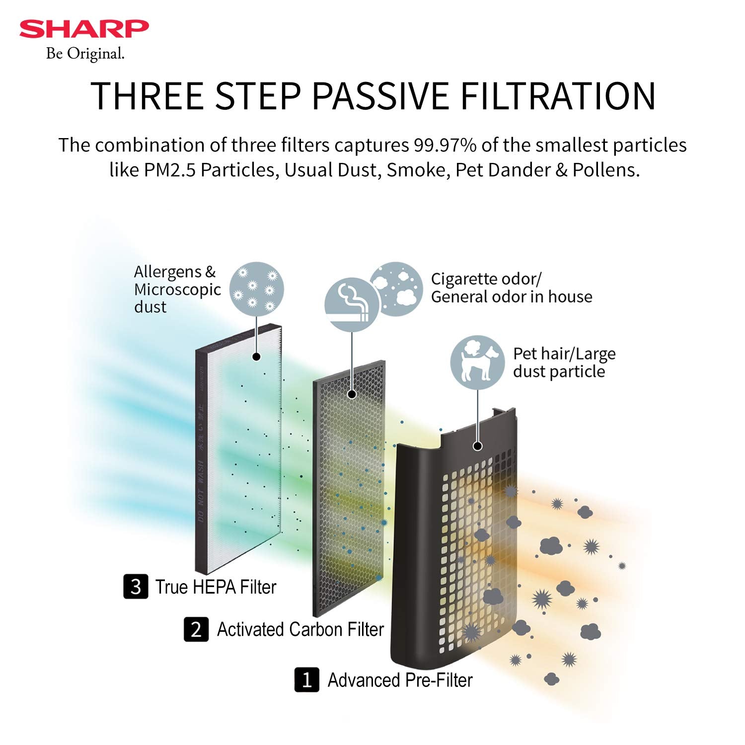 SHARP Room Air Purifier Fp-Gm50E-B With Plasmacluster Ion Technology Mahajan Electronics Online