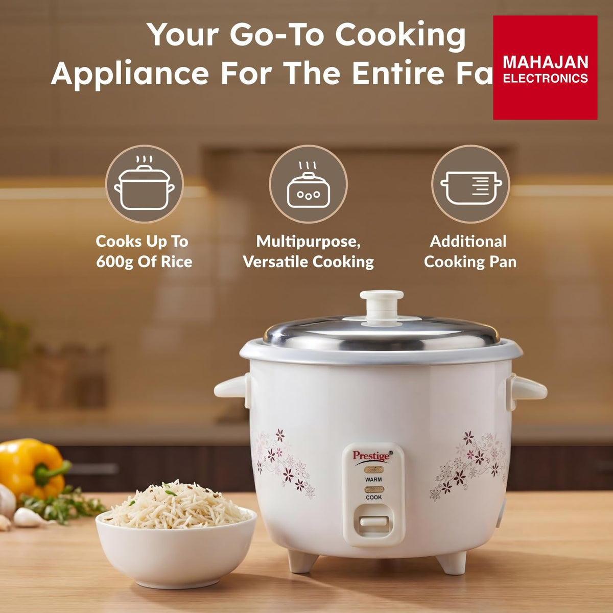 Prestige Delight PRWO 1.5 L Electric Rice Cooker – Mahajan Electronics Online.