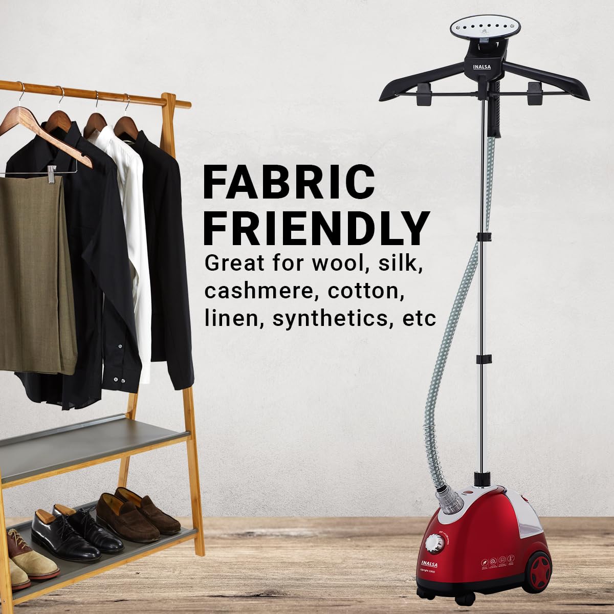 INALSA Standing Garment Steamer 1900 W Steam Iron for Clothes | Steam Output up to 28 g/min | 1.4L Tank | 50 Min Continuous Steam | Overheat Protection | Automatic Shut Off | Upright 1900. INALSA ONLINE MAHAJAN ELECTRONICS 