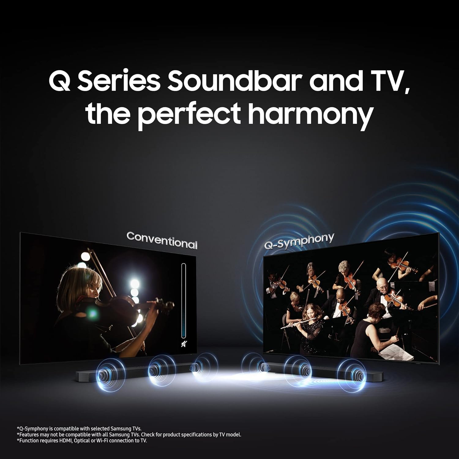 Samsung Q-Symphony soundbar (Q700C/XL) with 3 Channels, 1 subwoofer Channel, and 2 up-Firing Channels, Dolby Atmos with Google & Alexa Mahajan Electronics Online