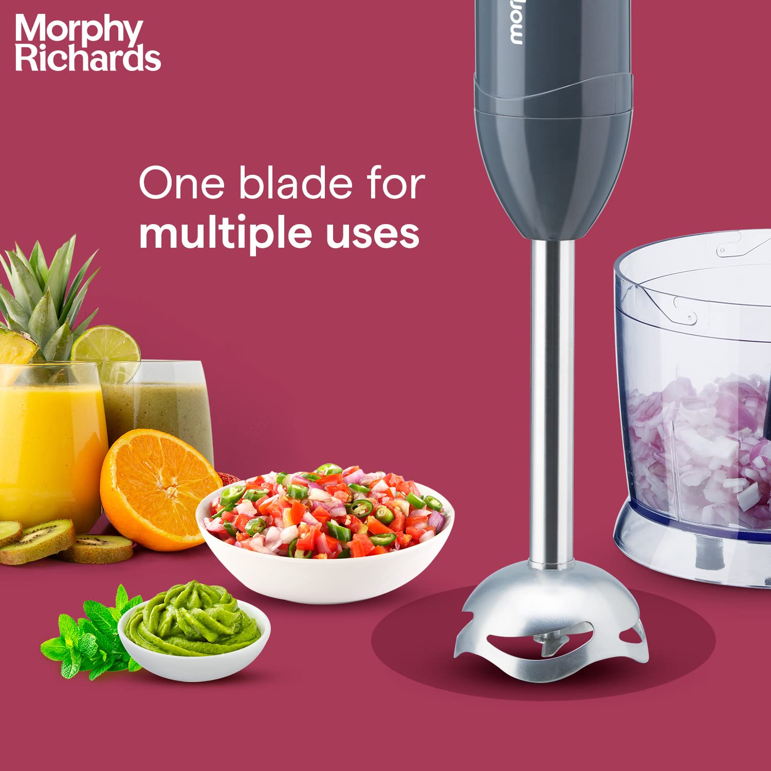 Morphy Richard Pronto Plus Hand Blender 300W, Grey Mahajan Electronics Online