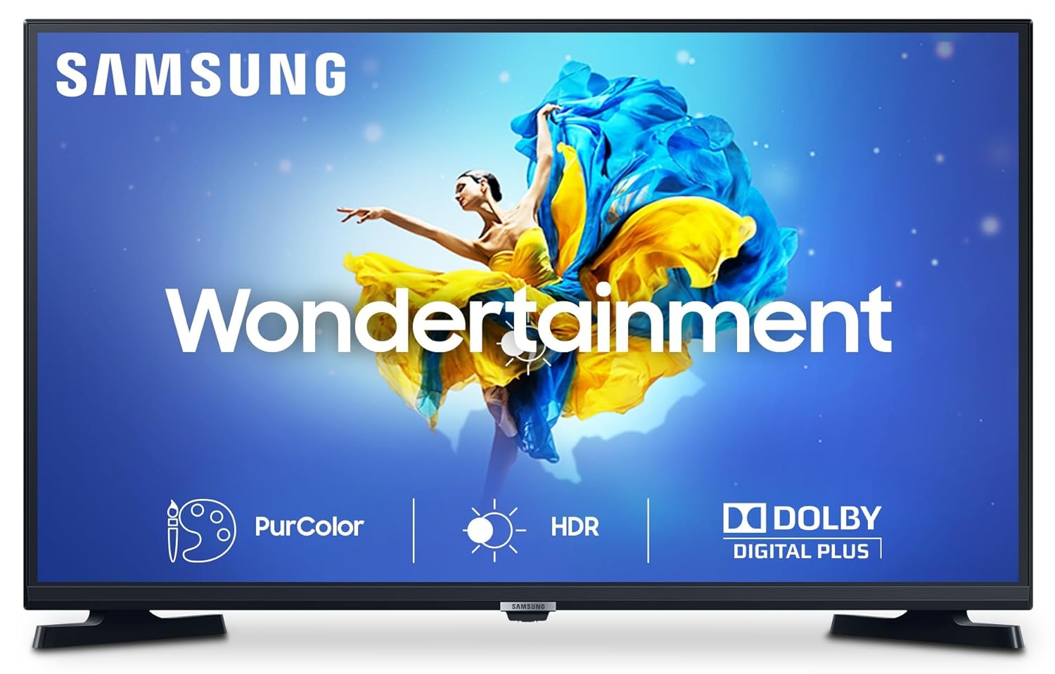 Samsung UA32T4340BKXXL 80 cm (32 Inches) Wondertainment Series HD Ready LED Smart TV (Glossy Black) Mahajan Electronics Online