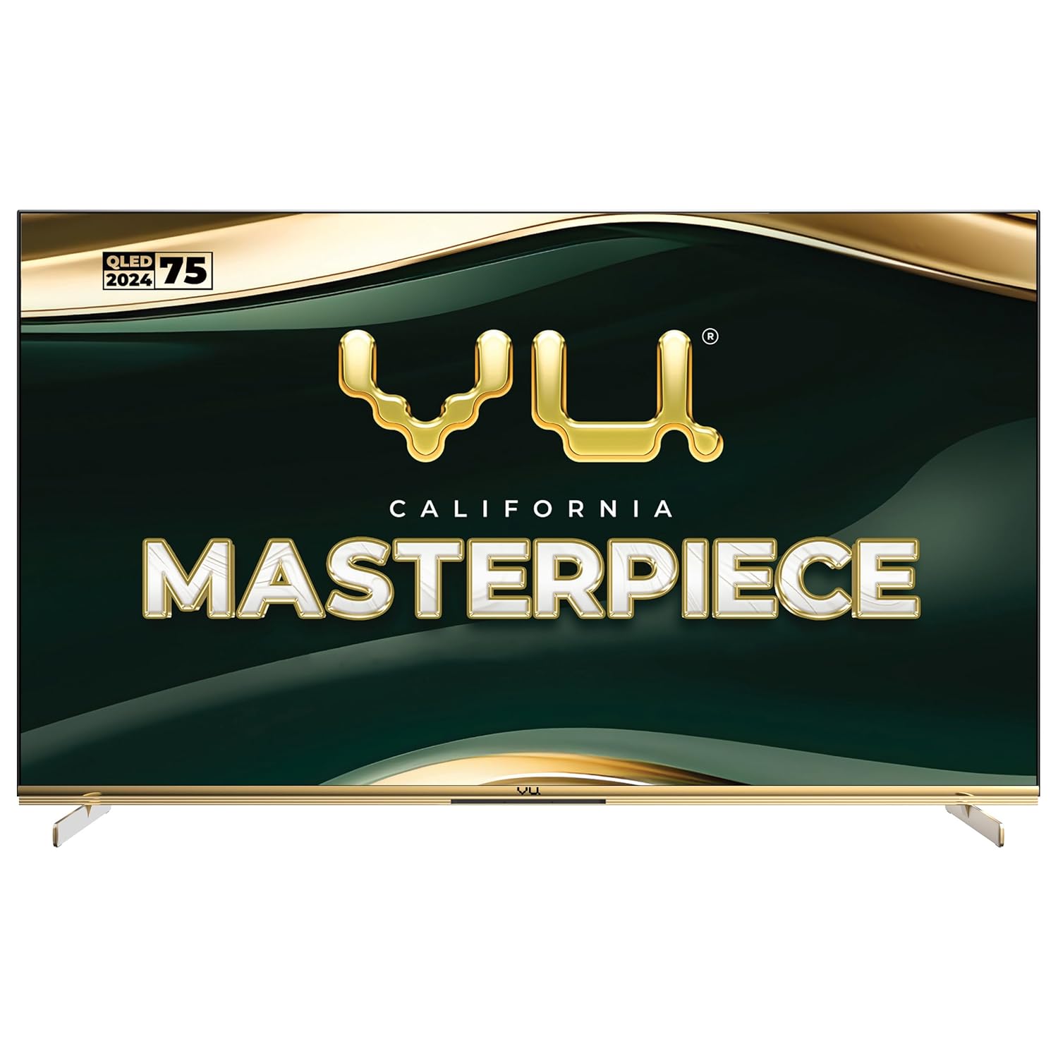 Vu 189cm (75 inches) Masterpiece Frame Series 4K QLED TV 75MASTERPIECE (Armani Gold) Mahajan Electronics Online