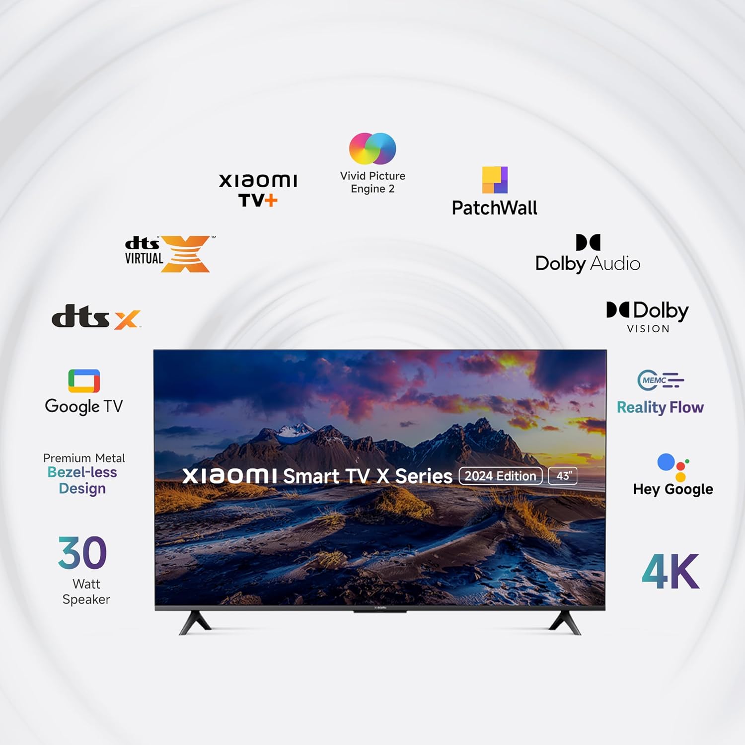 Mi Xiaomi L43MA-AUIN 108 cm (43 inches) X Series 4K LED Smart Google TV (Black) Mahajan Electronics online