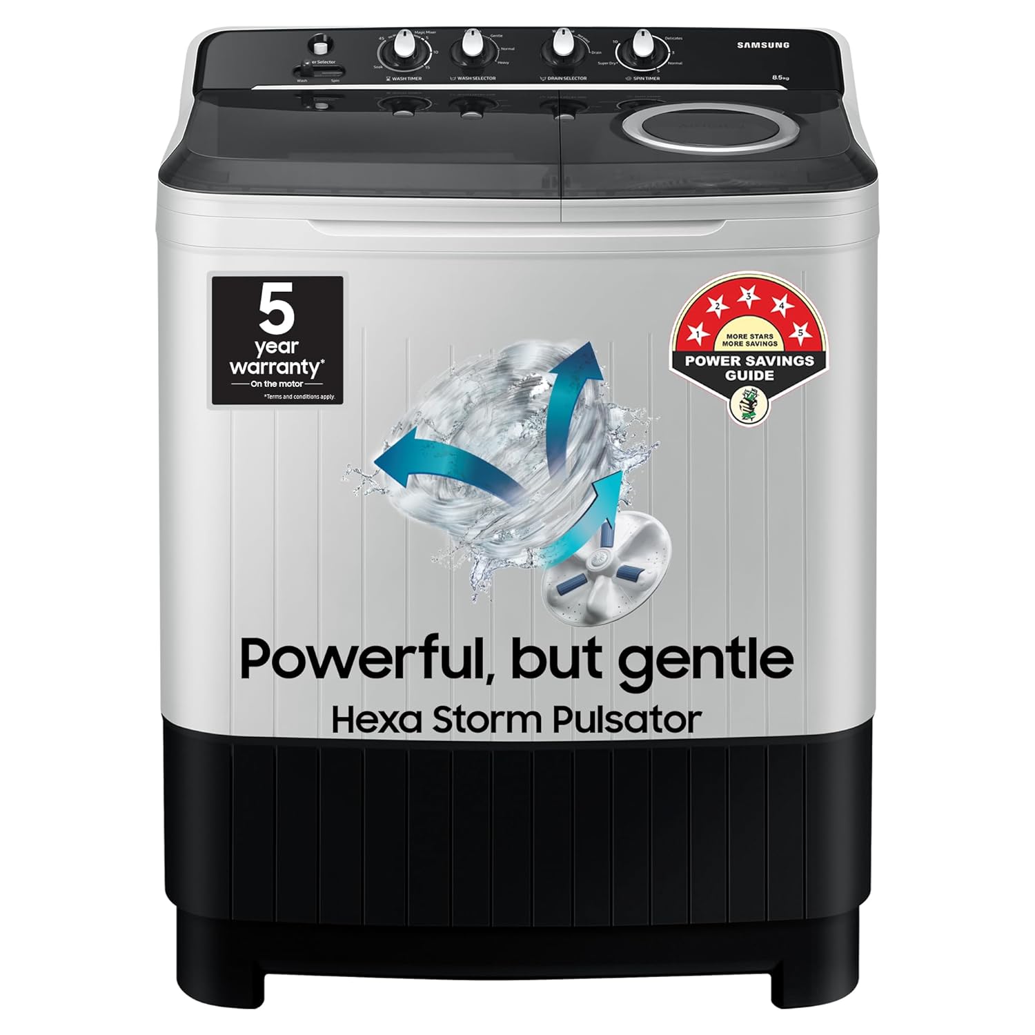 Samsung WT75C3200GG/TL 7.5 Kg, 5 Star, Semi-Automatic Top Load Washing Machine Mahajan Electronics Online