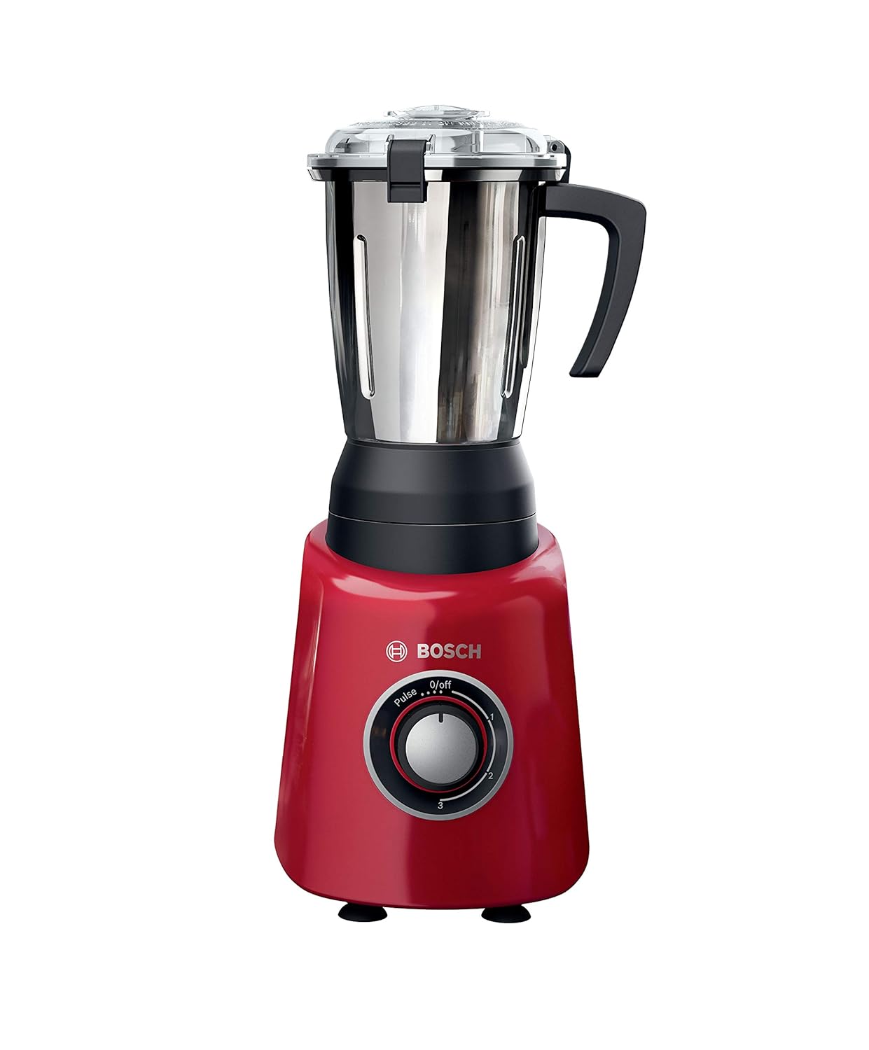 Bosch MGM4334RIN TrueMixx Radiance Mixer Grinder 600 Watt, 3 Jars - Red Mahajan Electronics Online